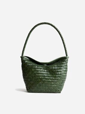 Madewell The Signature Woven Shoulder Bag in Green